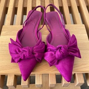 Zara magenta sling backs